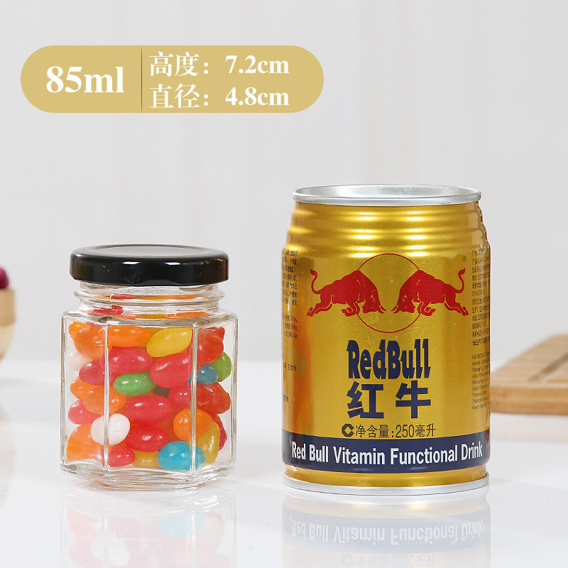 六棱玻璃酱菜瓶500ml果酱辣椒酱分装瓶食品级厨房储物罐现货批发|undefined