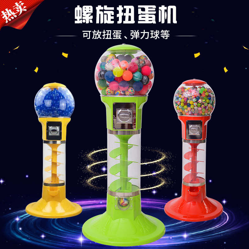 Source manufacturers wholesale spiral egg twisting machine candy egg twisting machine elastic ball machine canteen one dollar elastic ball machine