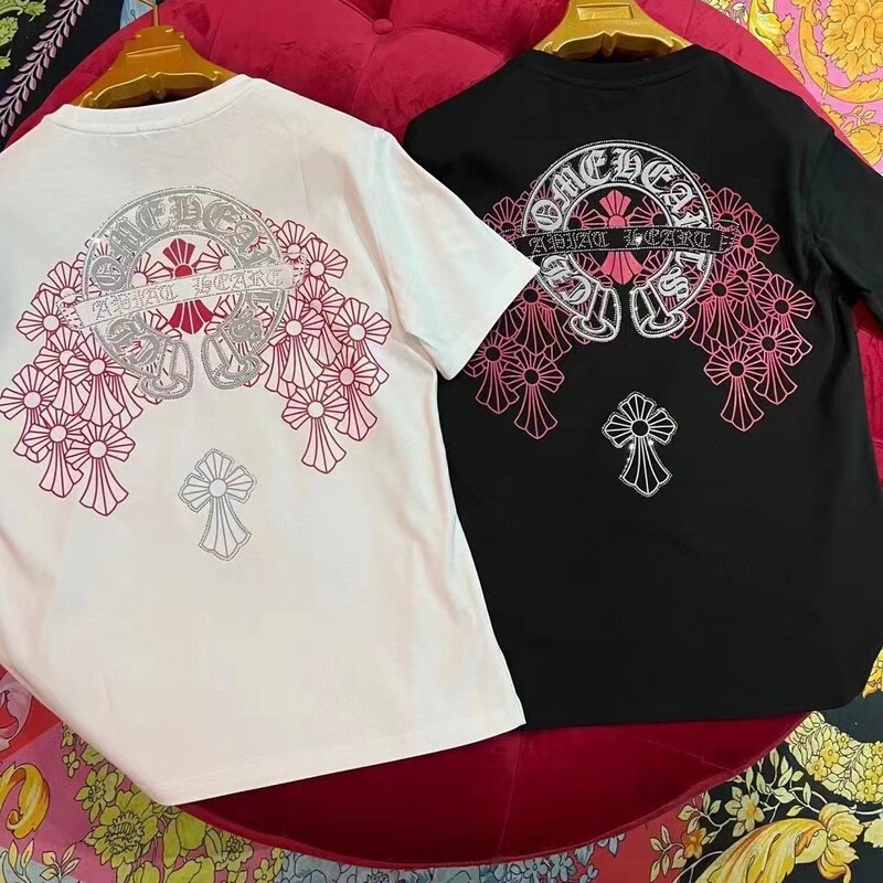 Lianmingchao croojia printed short sleeve 2023 new summer Sanskrit cross T-shirt I parent-child couple wear Lianmingchao croojia printed short sleeve 2023 new summer Sanskrit cross T-shirt I parent-child couple wear