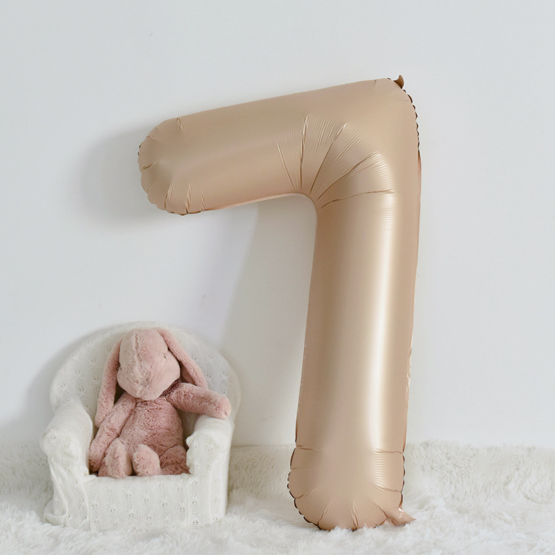 Ins globos digitales de color crema decoración de cumpleaños de bebé escena fiesta ambiente de cumpleaños accesorios de fotografía decoración