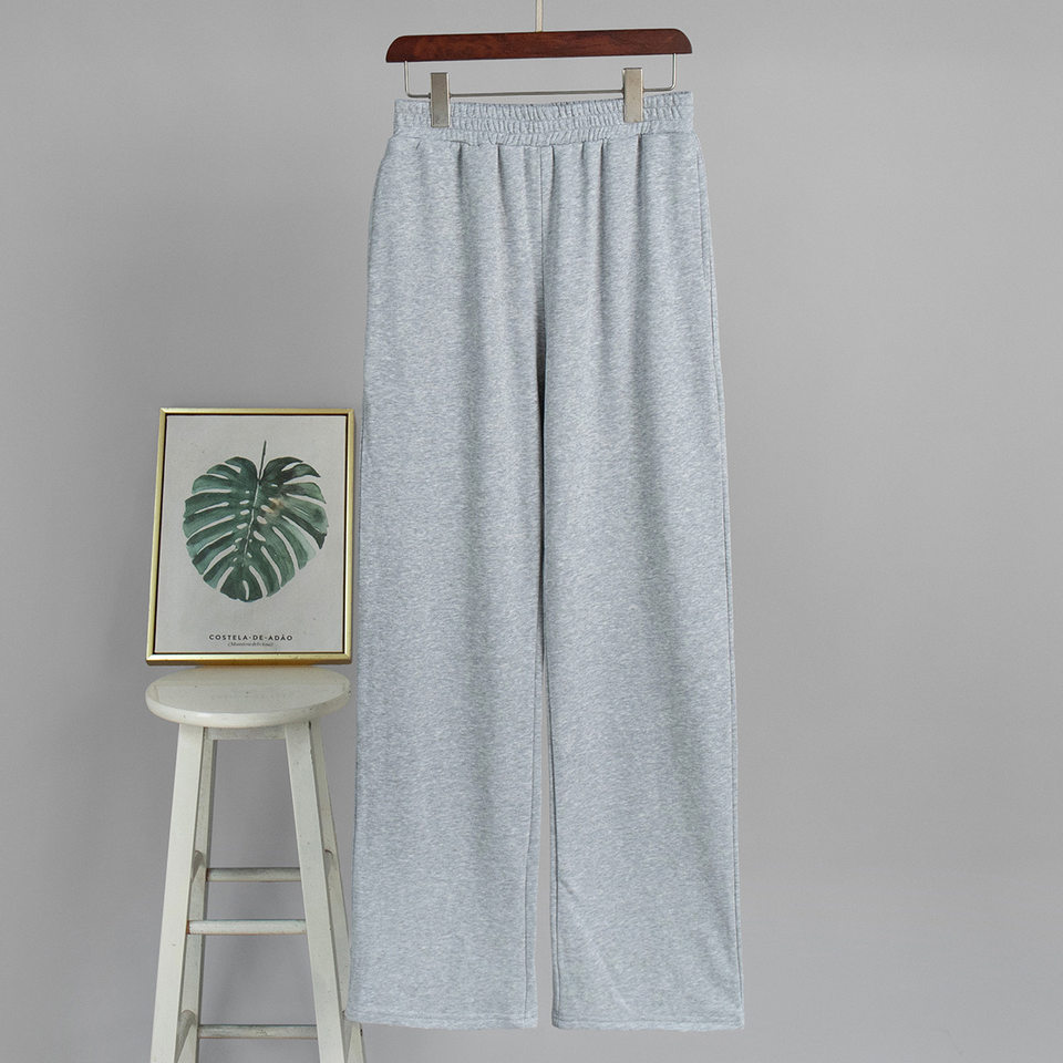 Bộ đôi áo nỉ thêu và quần dài nữ phong cách casual — Màu trắng nhạt, Màu xanh hải quân, màu xám, nâu sẫm chi tiết 5
