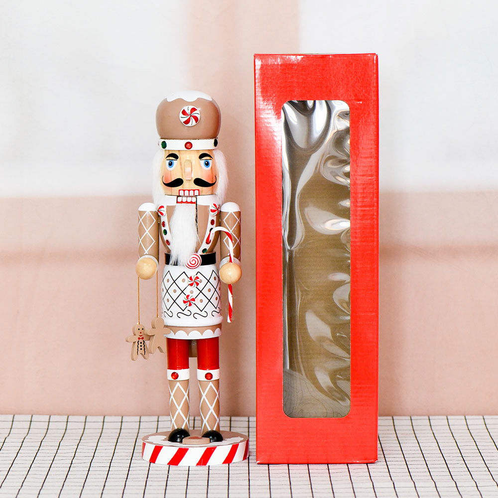 36cm rusa cascanueces soldados decoraciones para el hogar pan de jengibre hombre decoración de Navidad sensación de atmósfera