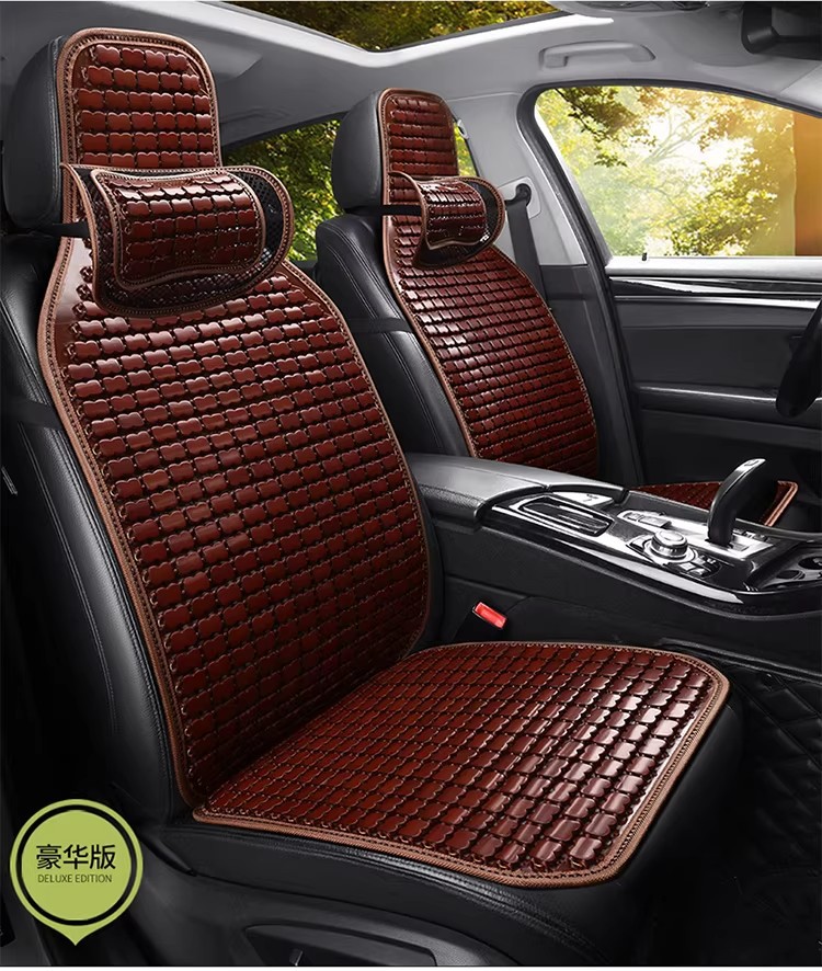 Summer Cooling Mat Seat Cushion for Office Computer Chair, Summer Car Seat Cushion, Chinese-Style Mahjong Bamboo Mat Cooling Pad