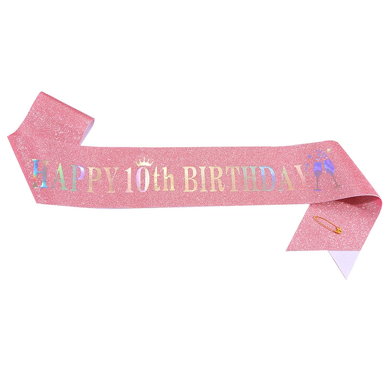 Пошитая на границе мода Happy Birthday ремень через плечо с золотым зеленым луком золотой пояс для вечеринки