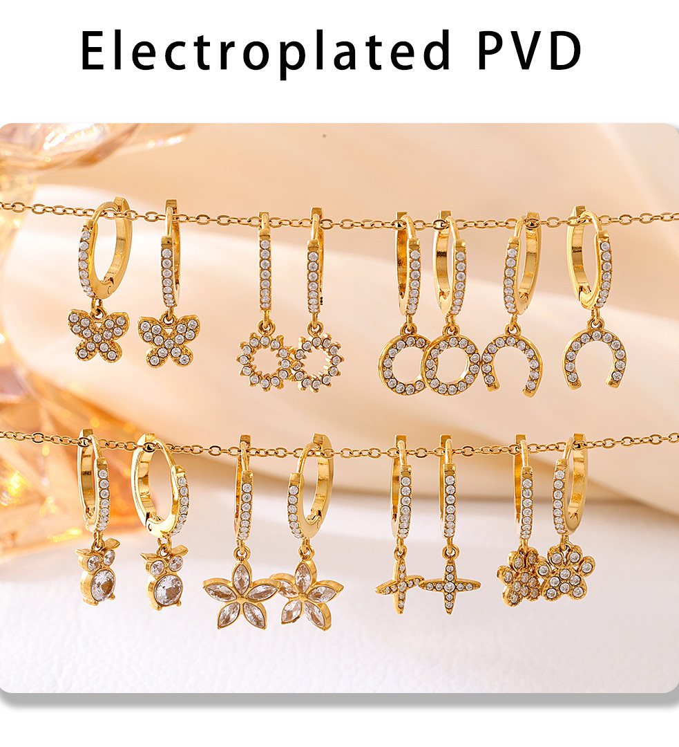 Sugar Cube Geometric Zircon Earrings Hand Inlaid Diamond Jewelry_voghion.com