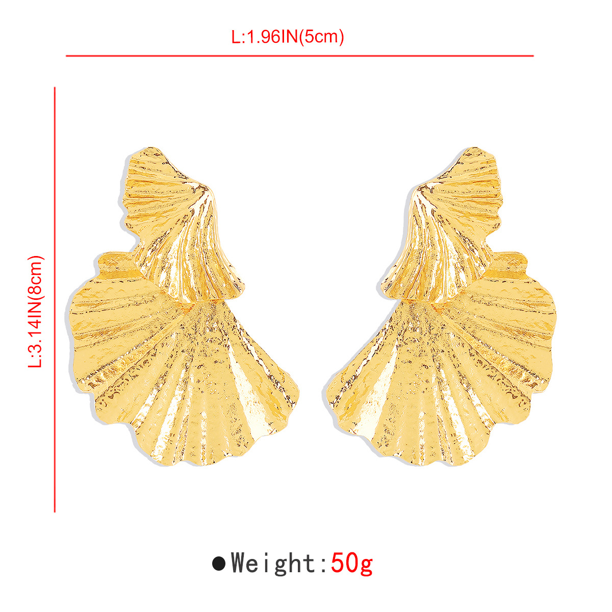 42g Weight 0.03µm Gold Plating Thickness Electroplated Gold Plating Process 201 Stainless Steel Ear Needle Material Golden Plated Plating Material Ear Studs Classification 1 Pair Quantity Holiday, Daily Occasion Alloy Material Geometric Pattern Women's Gender IG Style, Casual, Exaggerated Style Plating Craft 1 Pair IG Style Casual Exaggerated Geometric Alloy Ear Studs 27