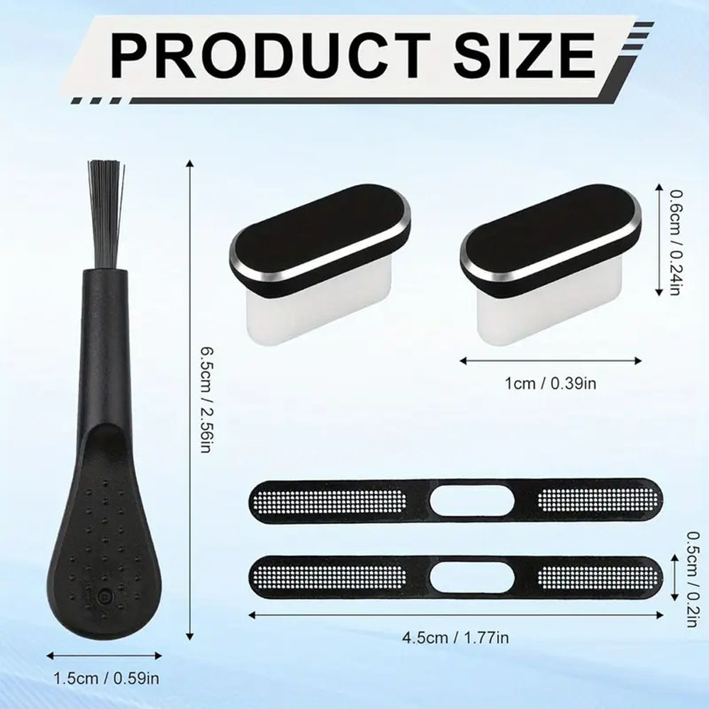 Telefon Toz Koruma Tıpası Seti USB C Toz Koruma Tıpası iPhone 15 / 16 için Toz Koruma Temizleme Seti