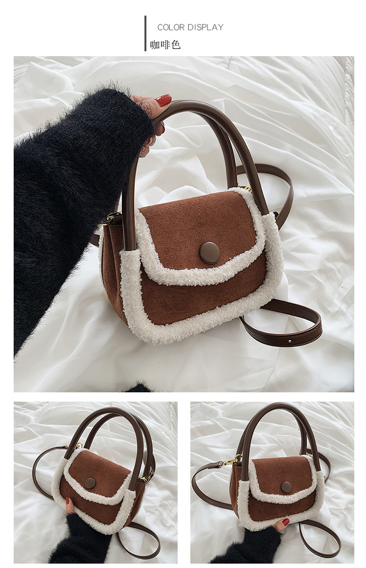 Fashion Plush Handbag Female Autumn And Winter 2021 New Trendy One-shoulder Messenger Bag display picture 14
