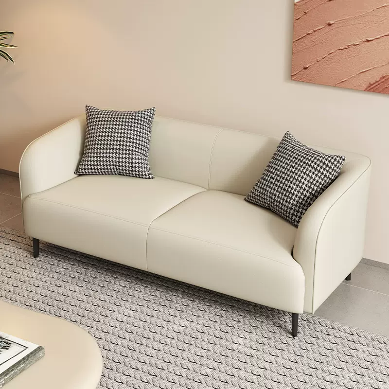 奶油风简约现代小户型客厅休息区接待服装店出租房公寓双人小沙发
