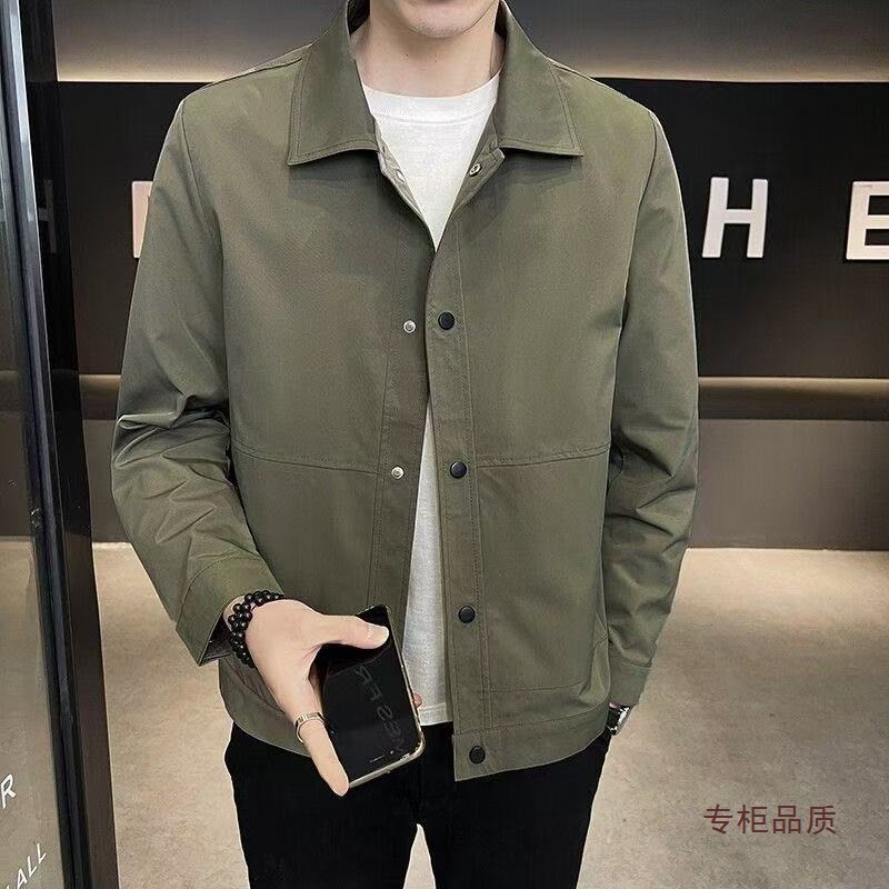 美拉德穿搭美式复古棕咖色麂皮绒外套男春秋vintage短款飞行夹克
