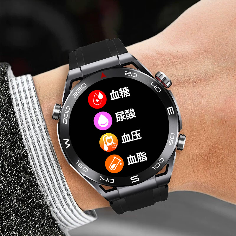 Blood Glucose Blood Pressure Lipid Uric Acid Smart Monitoring Watch High Precision Blood Oxygen Electrocardiogram Body Detection Bluetooth Call
