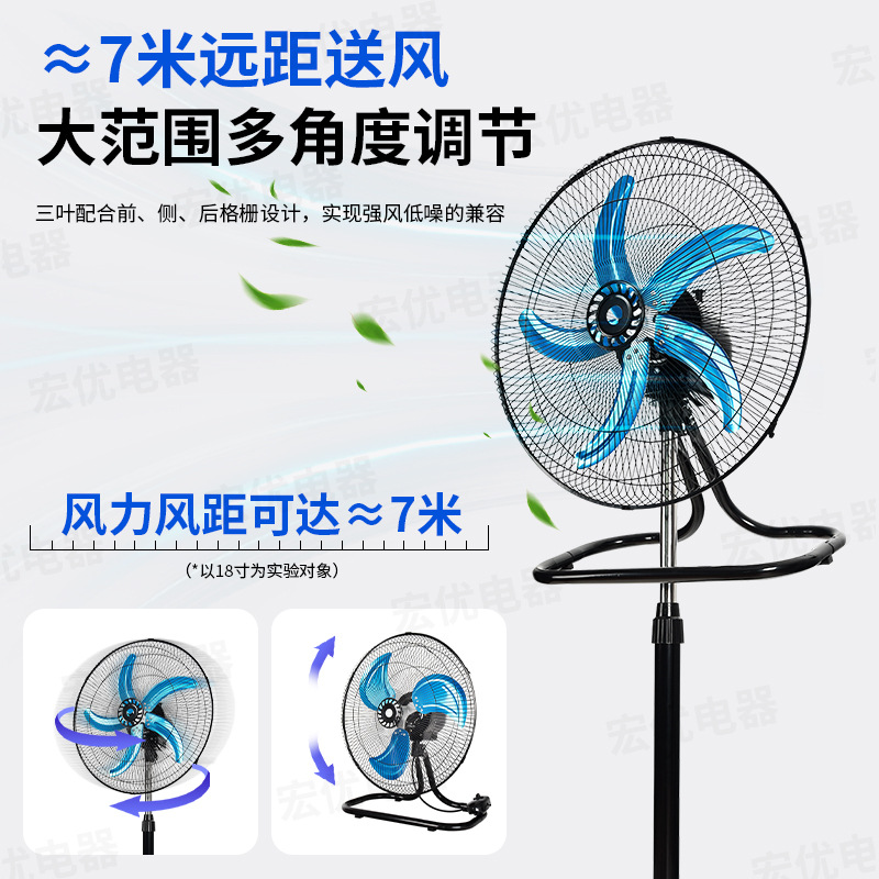 Fábrica de fuente 18 pulgadas 3 - en - 1 ventilador eléctrico ventilador industrial doméstico de piso mecedor vertical de pared ventilador 110V