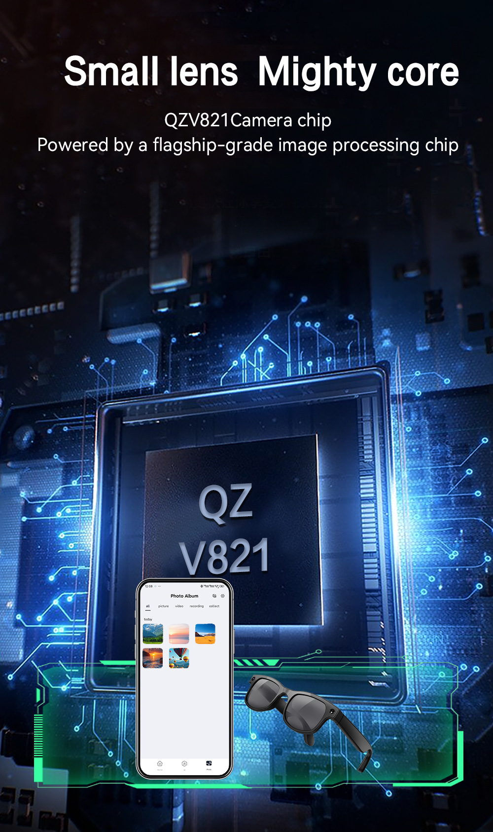 Smart Glasses With Camera For Photo, Video, Calling And Translate_voghion.com