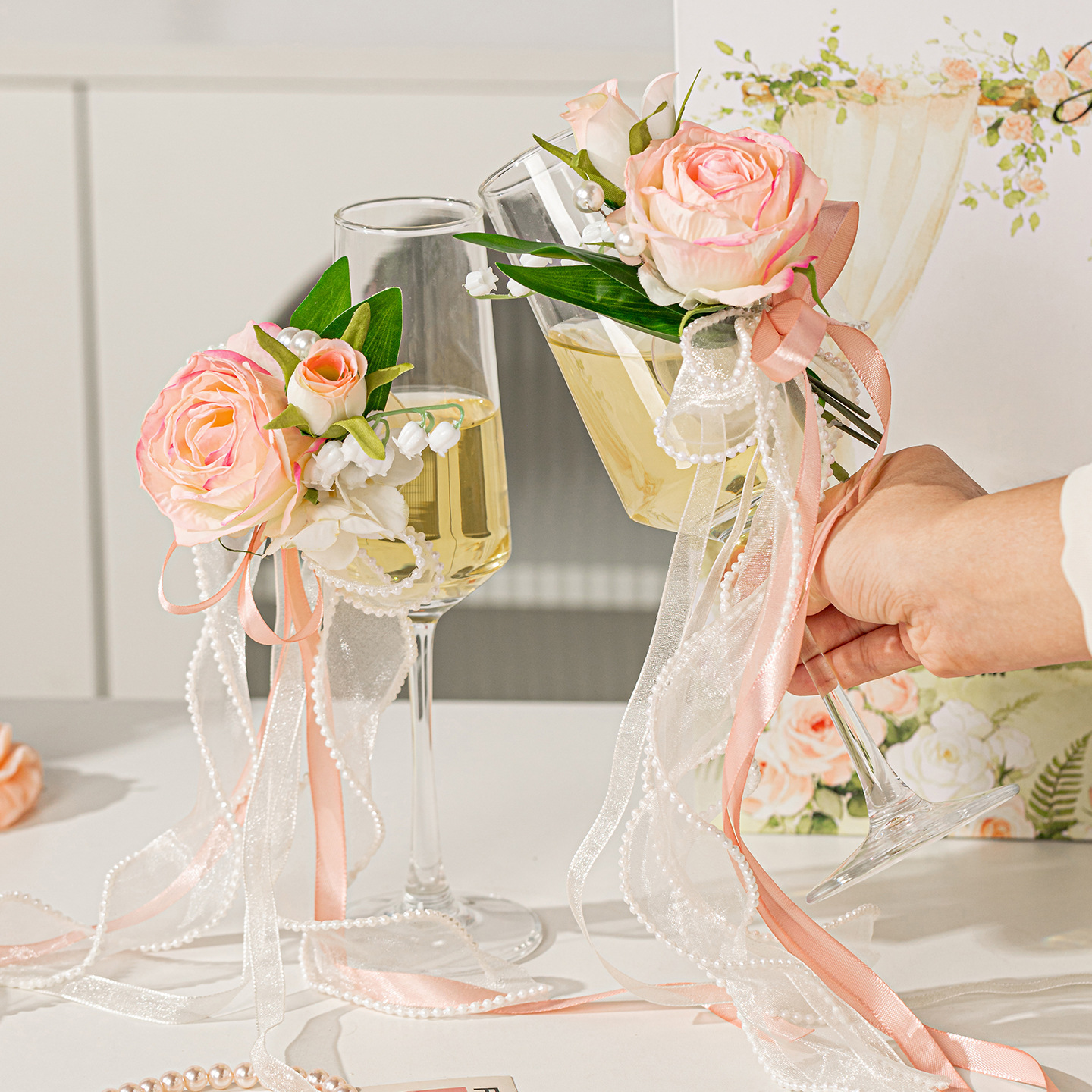 Conjunto de cubiertos de bodas y compromiso para la novia y la novia. Práctico regalo de mano. Plato de palillos y palillos. entrega de 48 horas. image 5