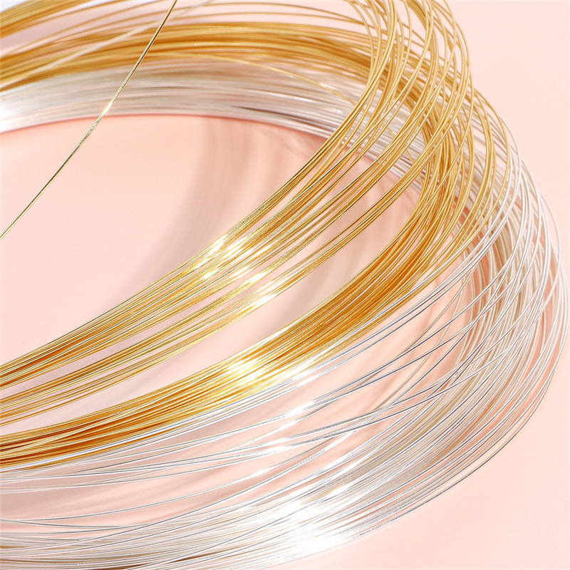 Color-preserving 14K gold-coated silver semi-hard wire copper wire soft copper wire molding wire handmade diy beaded jewelry material Color-preserving 14K gold-coated silver semi-hard wire copper wire soft copper wire molding wire handmade diy beaded jewelry material