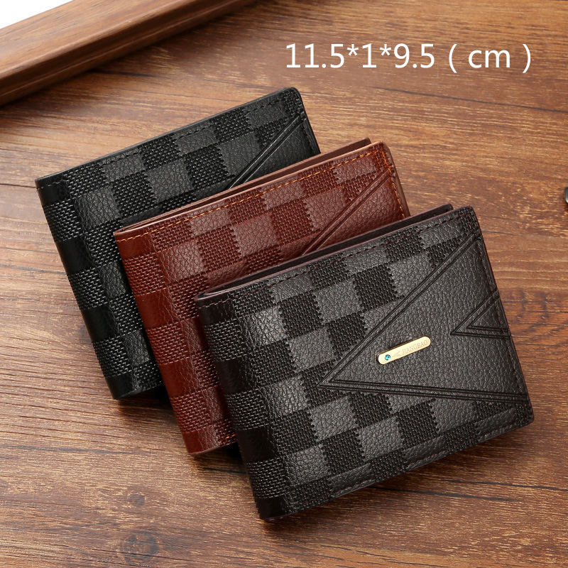 Factory Direct Sales 2022 New Men's Wallet Short Business Wallet Youth Horizontal Style Accessible Luxury Multiple Card Slots