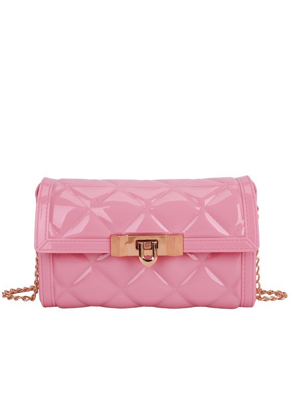 PVC jalea color diamante bolso pequeño para mujeres 2026 verano nuevo moda moda moda cadena mochila de hombro