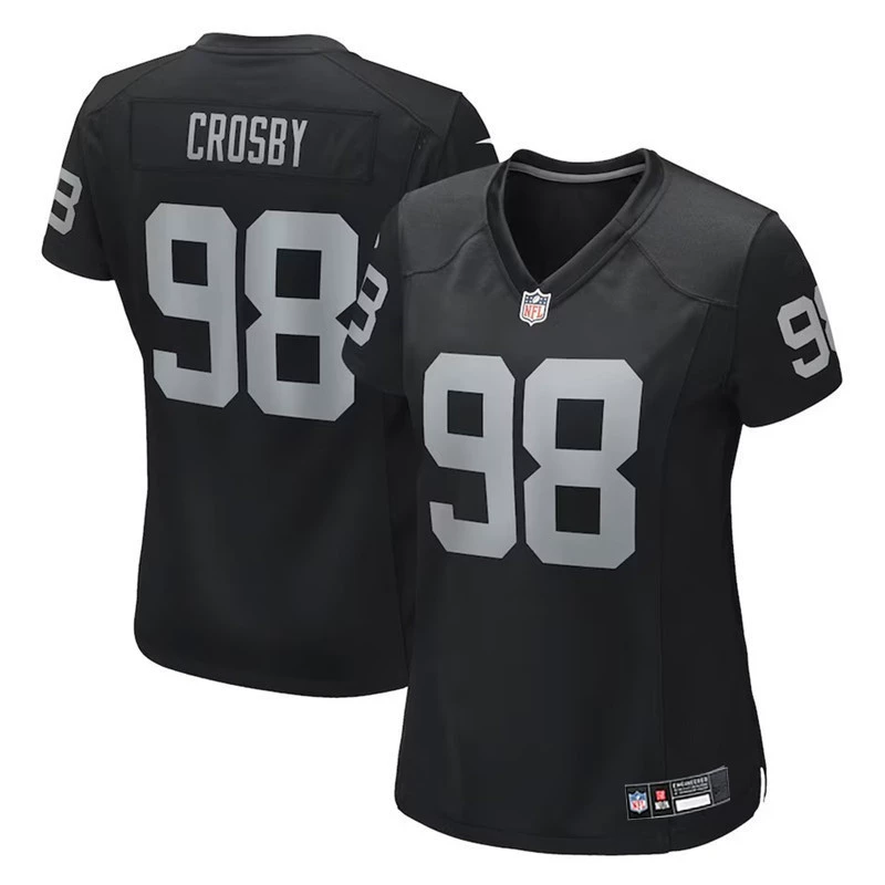 Джерси 2025 Football NFL Raiders Лас-Вегас Рейдерс 98, К Crosby Джентльмены и женщины