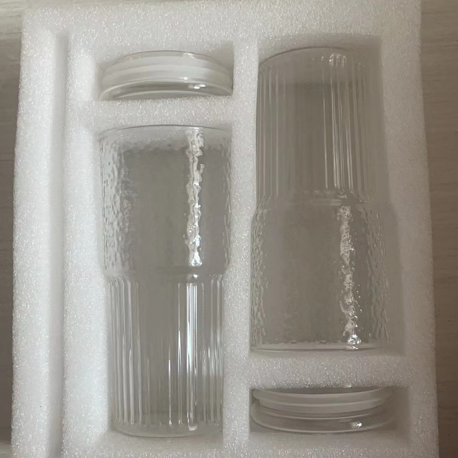 Vaso de vidrio de gran capacidad con pajita para agua, café, leche, té, para oficina, para chicas, portátil.