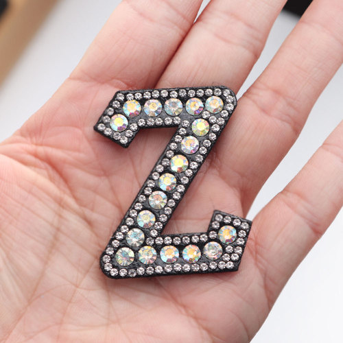 Hot Drills A-Z Glass Drills and Rhinestones English Letters Cloth Patch Hot Hot Patch Clothing DIY Decoration