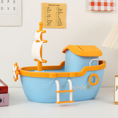 2023 Internet-Famous Pirate Ship Piggy Bank: Kids' Storage Container