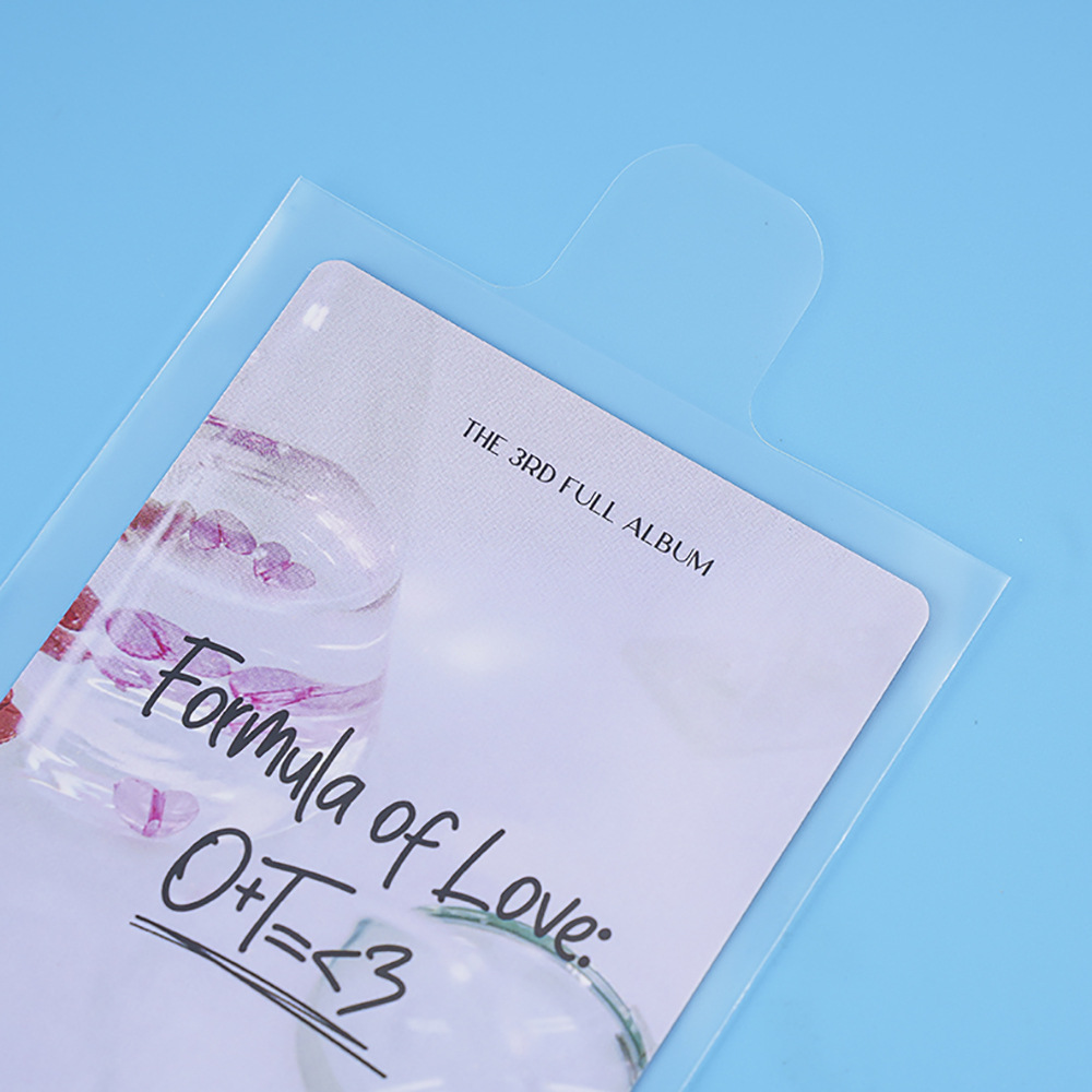 Royal Court 20 hilos 10 hilos asa tarjeta de mano cubierta de película bolsa de alta transparencia en relieve tarjeta de tarjeta bolsa de almacenamiento cubierta de tarjeta