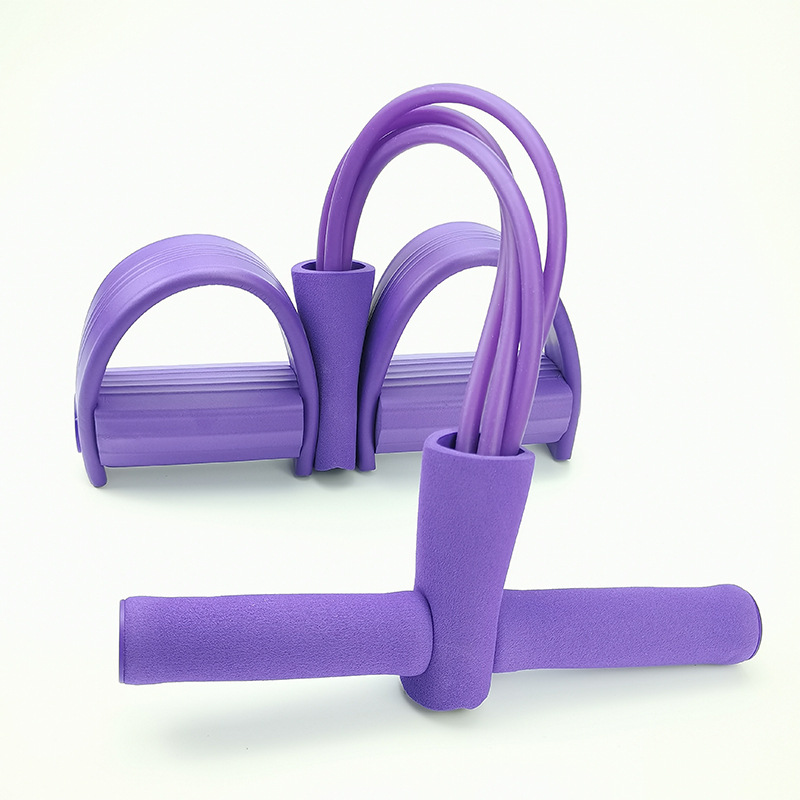 Sit-up assistive device, home use for girls to lose weight and slim belly, tension rope, four-prong foot pedal tensioner wholesale