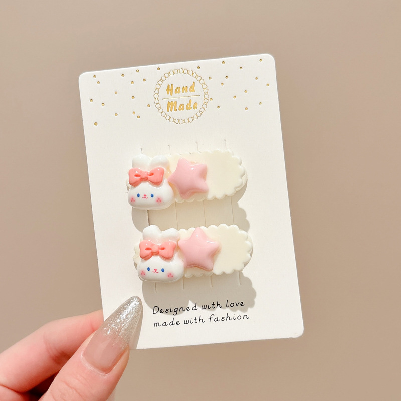 Horquilla de estrella amarilla dulce y linda, clip de flequillo en la frente femenina, cabello roto en el costado, clip de pico de pato, tocado