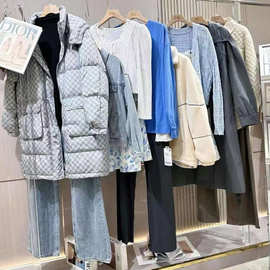 24冬上海麦斯兰风衣外套套装连衣裙毛衣裤裙品牌折扣直播一手货源