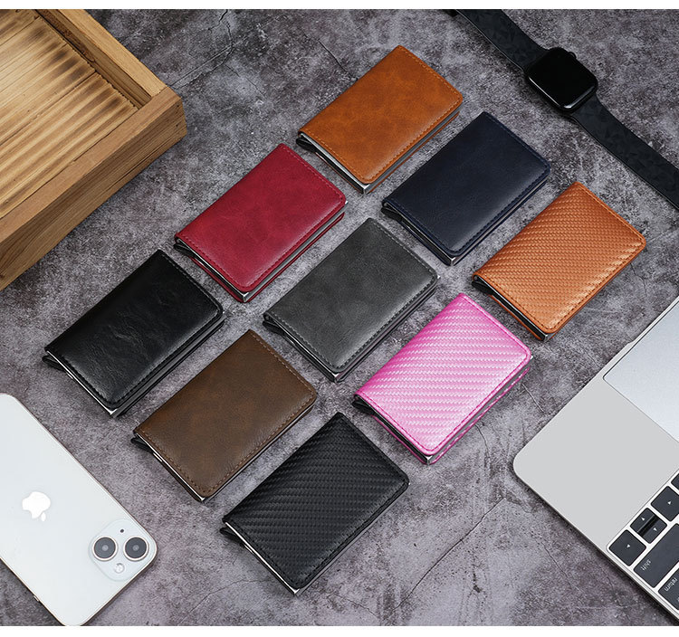 Herren Kartenetui Mit Rfid Schutz Aus Aluminium Carbon Optik_voghion.com