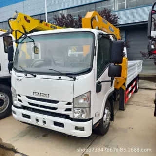 随车起重运输车 五十铃 KV100 外贸左右舵通用    包海运配送