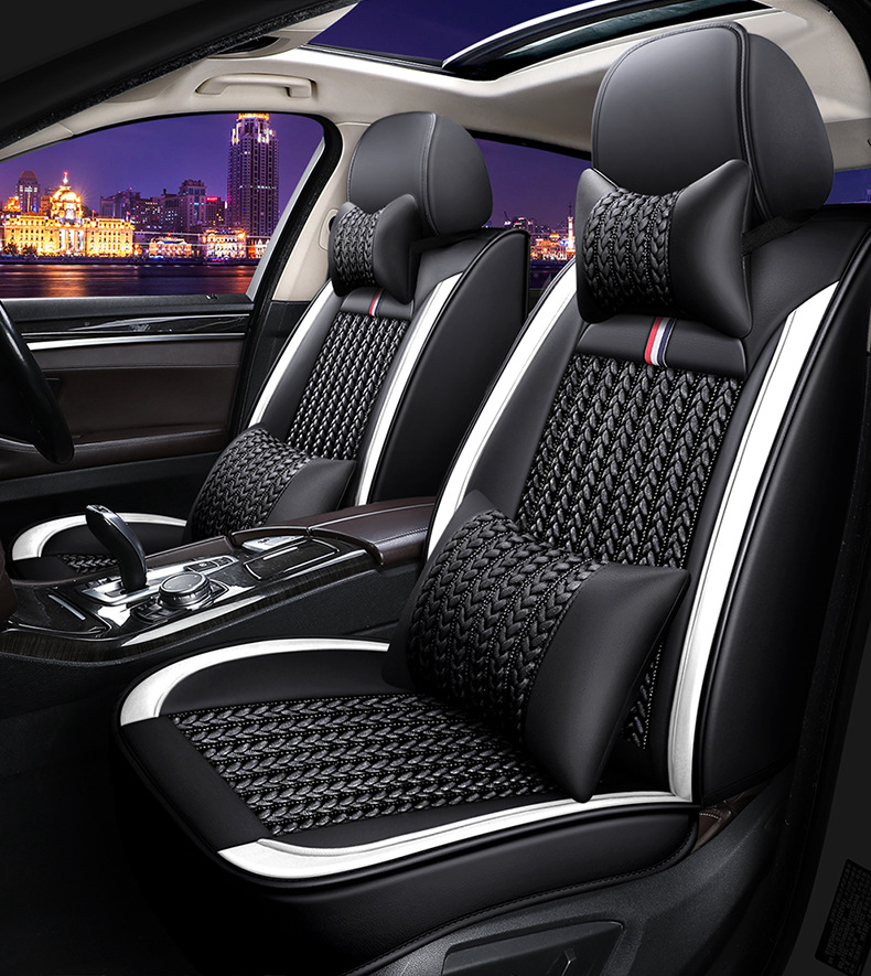 Cross-border foreign trade car seat cushion wear-resistant leather surrounded by four seasons universal seat cover source factory foreign trade wholesale