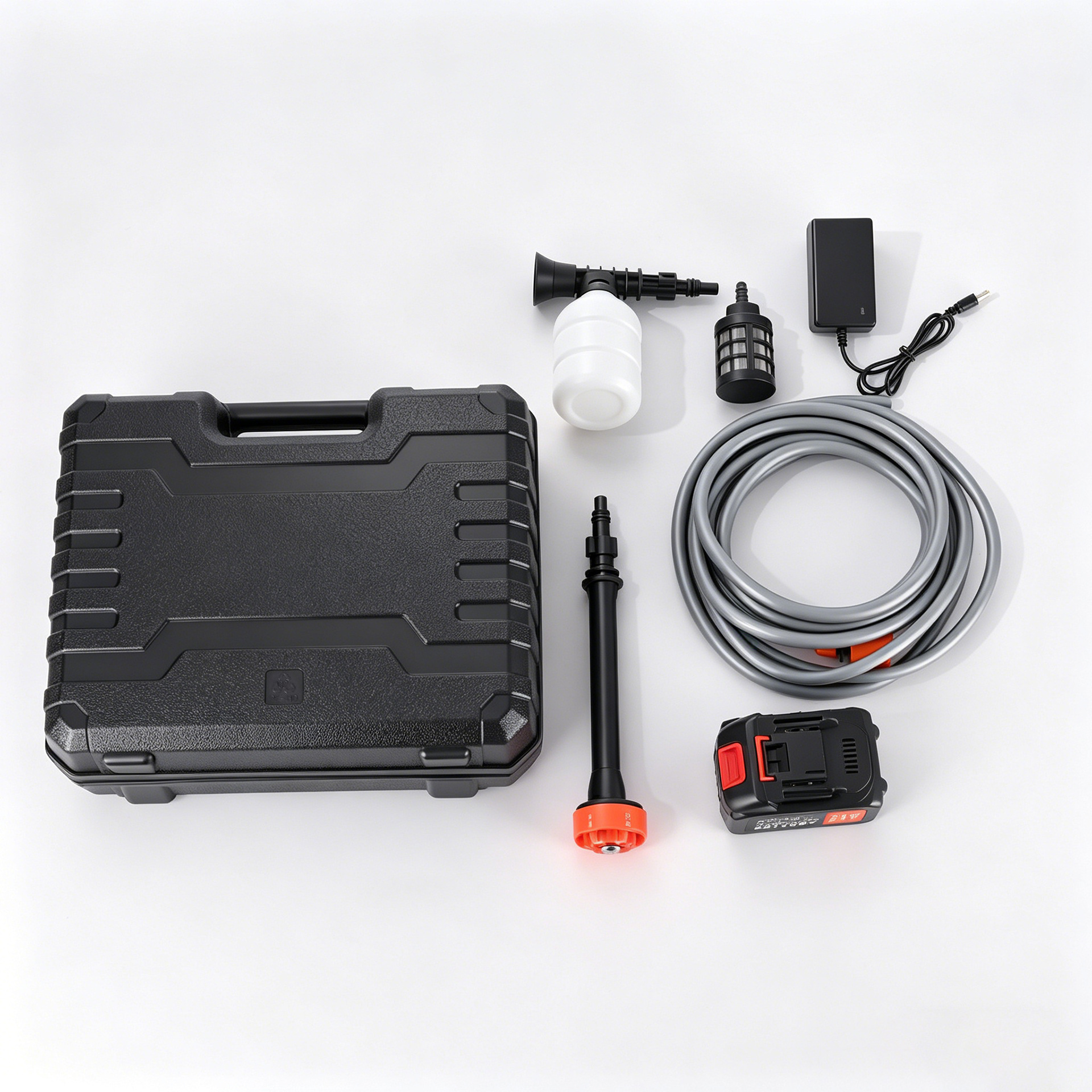Rongba's New Portable Household High-Pressure Electric Car Washer, Wireless Car Washing Machine, Car-Mounted Lithium Battery Rechargeable Car Washing Water Gun