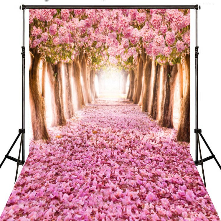 Cross-border photography background cloth batch direct supply photography studio background board Valentine's Day scenery flower tree theme