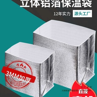 Insulated Bag for Takeout, Disposable Three-Dimensional Aluminum Foil Thickened Foam Tin Foil Insulation Bag, Ice Cream Packaging Refrigerated Bag