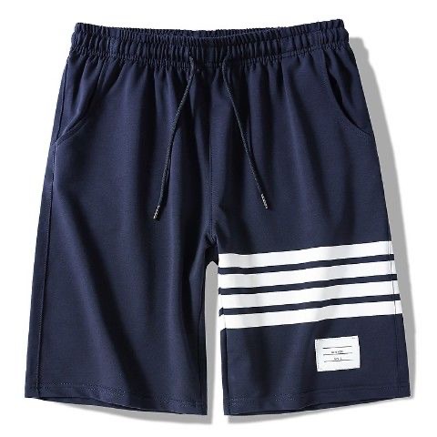 Pantalones de hombre de verano nuevos pantalones de hombre casuales transpirables pantalones cortos delgados marca de moda de tamaño grande suelto cuatro barras deportivas