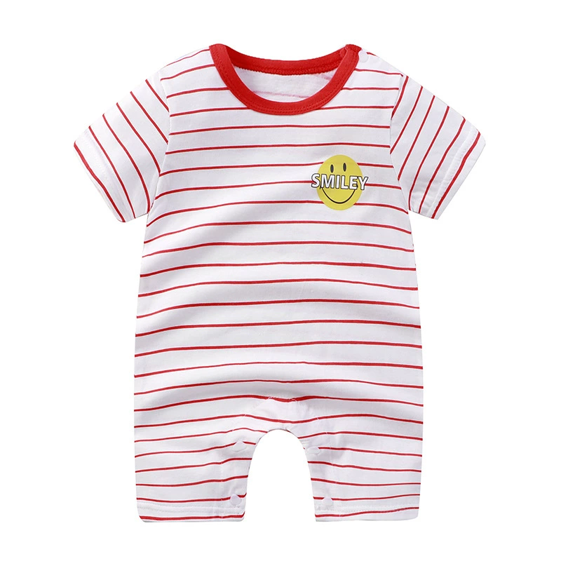 Short-Sleeve Baby Romper Summer Bodysuit, Newborn Girls, Thin Lightweight, 59–90 cm