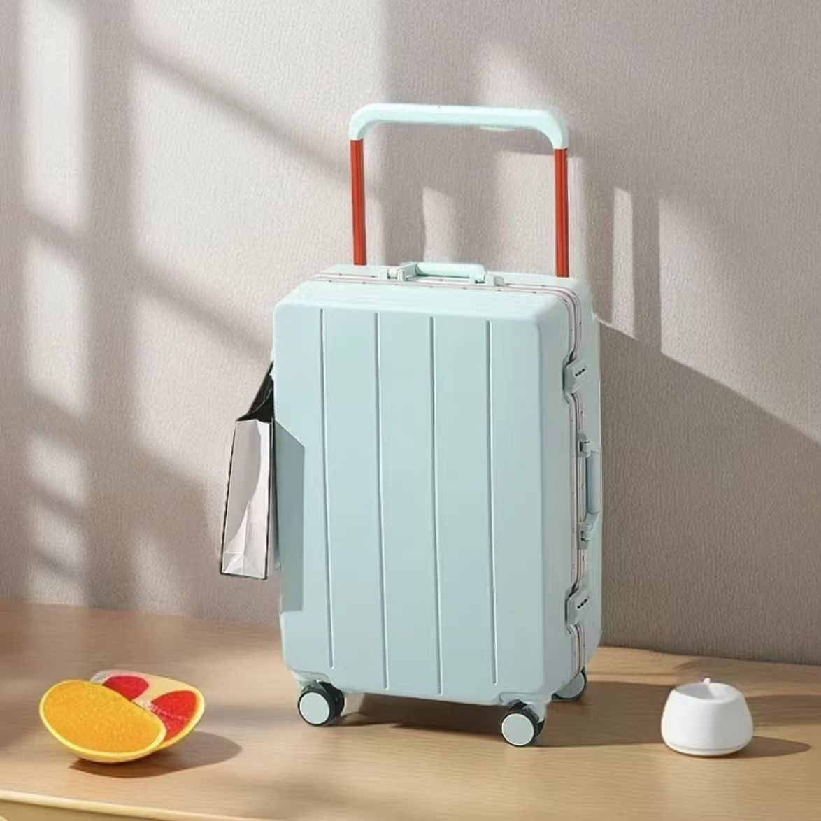 Baja multifuncional de marco de aluminio nueva caja de 20 pulgadas de estudiantes caja de tracción de viaje varilla de tracción ancha rueda universal