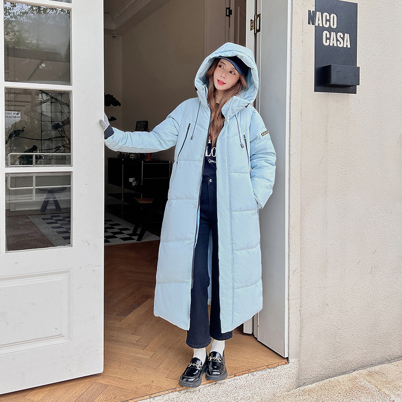 2023 invierno nuevo algodón de rodilla larga ropa de moda femenina de estilo coreano suelta chaqueta de algodón de tamaño grande chaqueta gruesa image 8