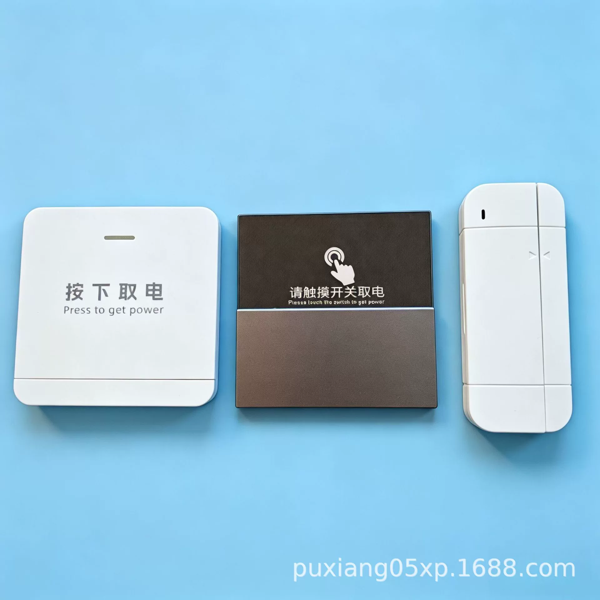 Type 86 wireless door magnetic power switch 40A touch power switch energy saving foreign trade export