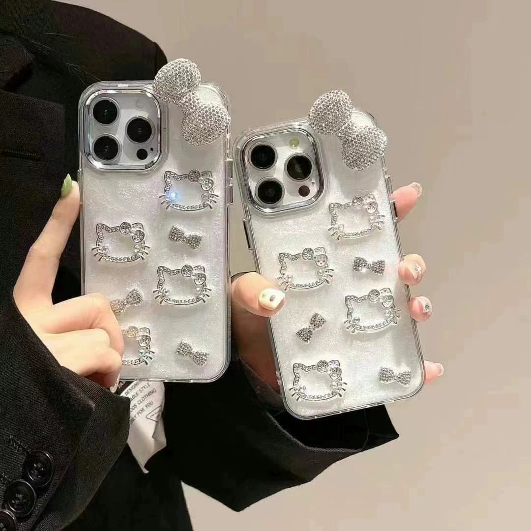 Apple, three dimensional compatible phone case from pearl with bow, iPhone 15, iphone