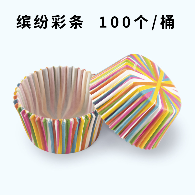 100 piezas de nieve belleza gran bendición titular de taza de papel Pooh hornear a prueba de aceite pastel de papel de arroz glutinoso titular de papel PVC barril paquete