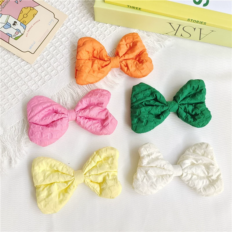 Свежий цвет ткань плиссированные милый бант DIY шпилька мобильный телефон Задний зажим тапочки носки аксессуары