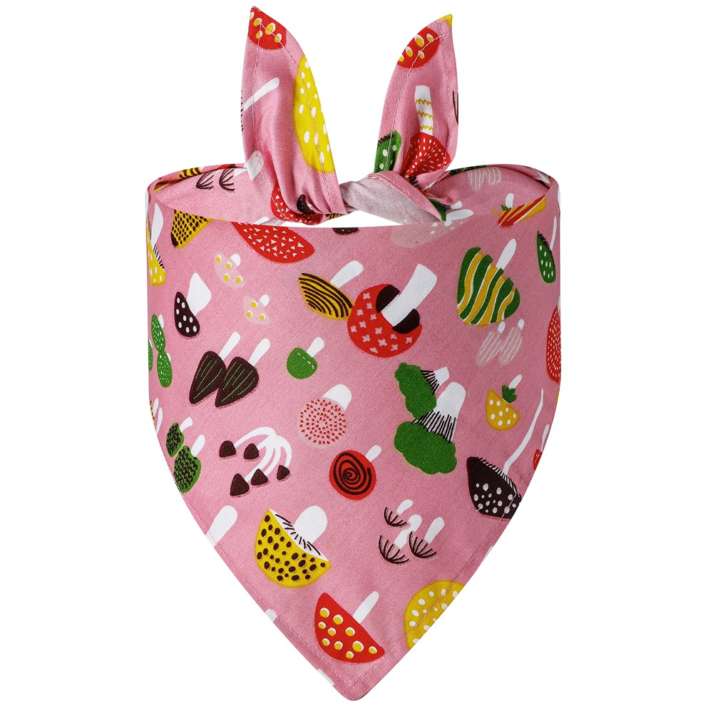 Fabricantes en stock transfronteriza nueva toalla para mascotas algodón seta fútbol patrón perro saliva toalla mascota bufanda