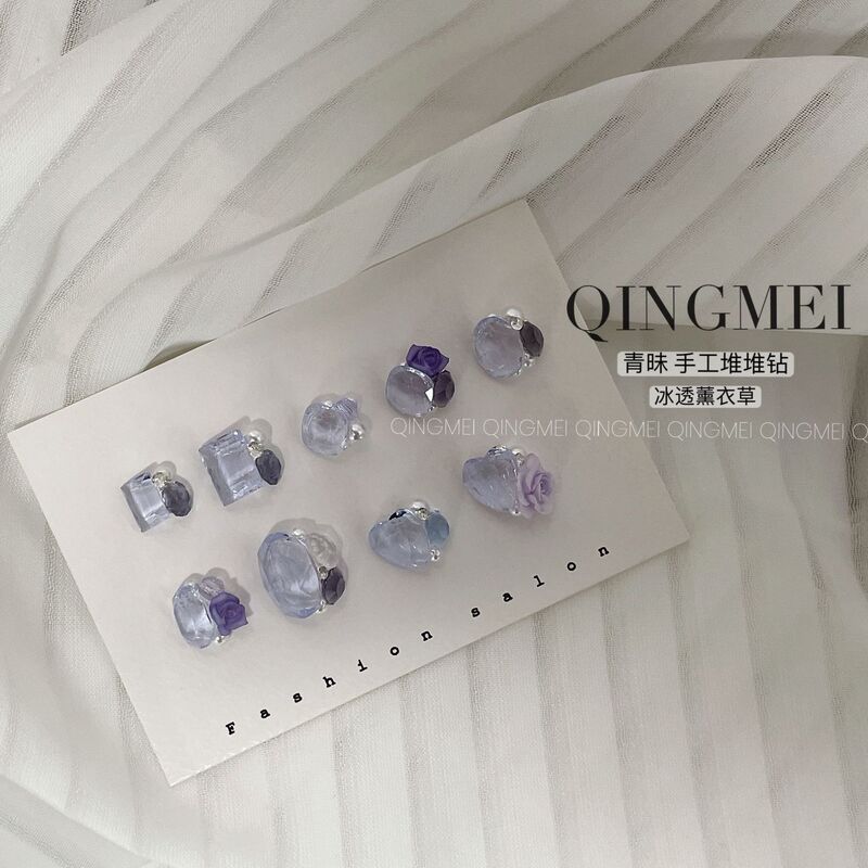 Lavender Purple Sparkling Rhinestones, Transparent Grass Green Rectangular Straight-Angle Chunky Sugar Cube Nail Rhinestones B298-B306 Lavender Purple Sparkling Rhinestones, Transparent Grass Green Rectangular Straight-Angle Chunky Sugar Cube Nail Rhinestones B298-B306