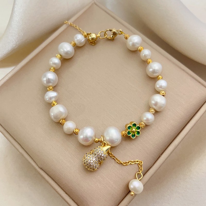 Elegant Geometric Pearl Copper Plating Bracelets