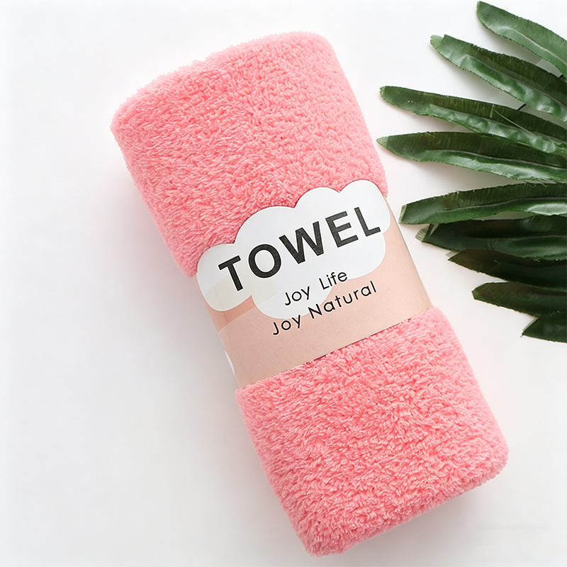 Fabricantes transfronterizos al por mayor toallas de coral de color sólido toallas faciales regalos de boda toallas de baño absorbentes no caen cabello