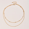 Fashionable accessory, chain for key bag , universal necklace, round beads, European style, simple and elegant design