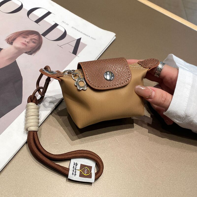 Contrast Color Mini 5 New Nylon Dumpling Bag Women Waterproof Lightweight Coin Purse Earphone Lipstick Key Small Hanging Bag