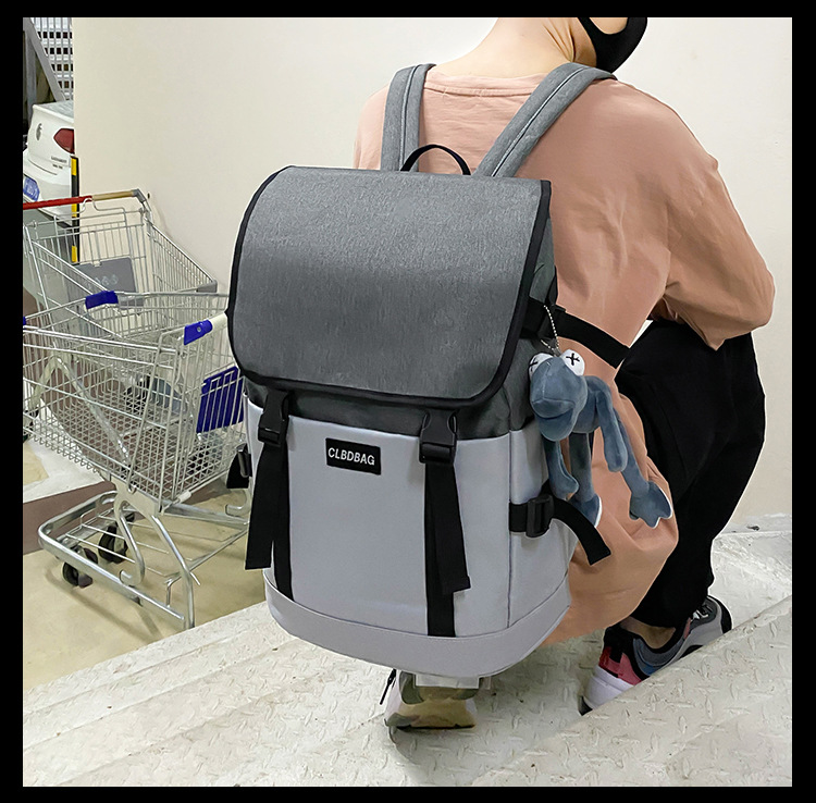 Backpack Korean Fashion Rucksack College Student School Bag Trend Travel Bag Computer Bag display picture 8